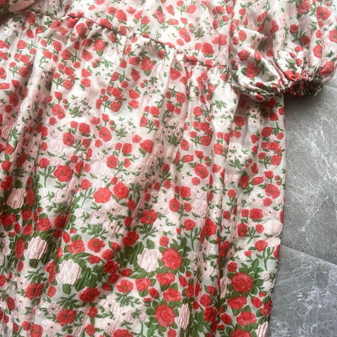限界値下げ　POPPY flower jacquard dress フラワー