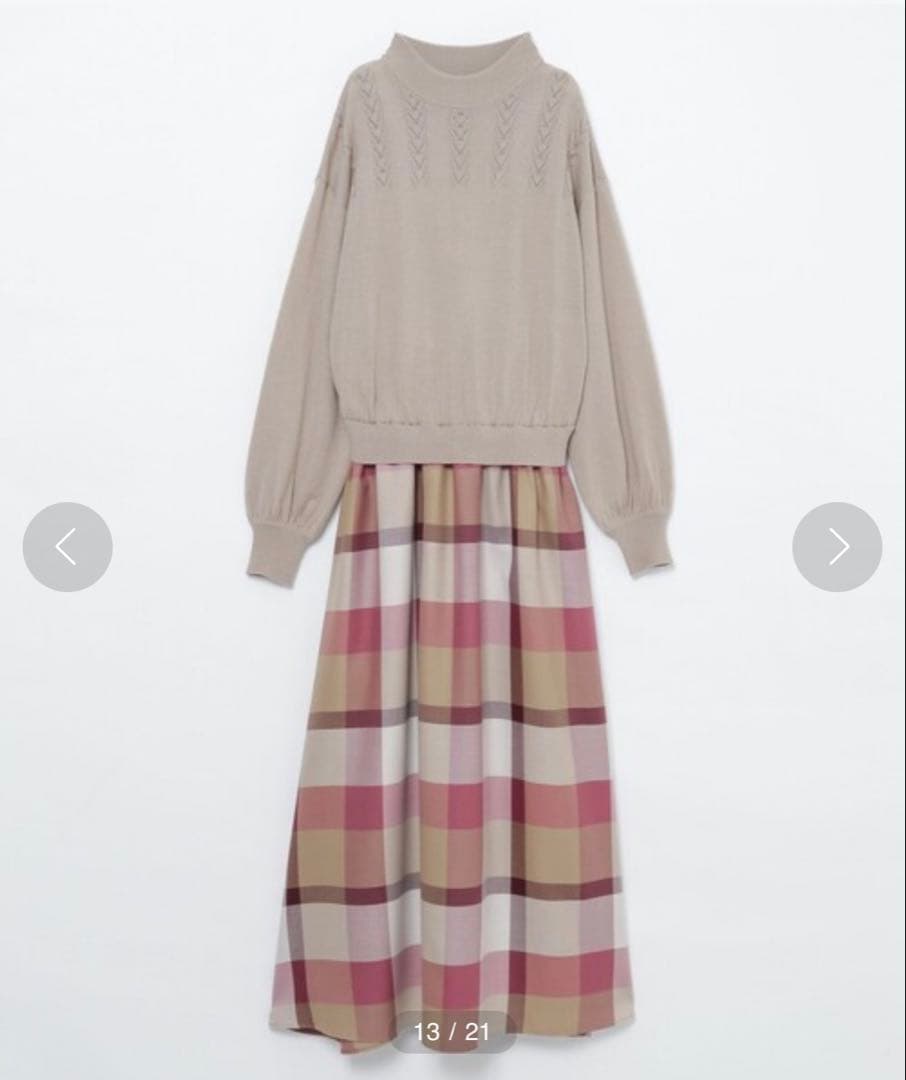 ブルーレーベルクレストブリッジ ニットドッキングワンピース 36