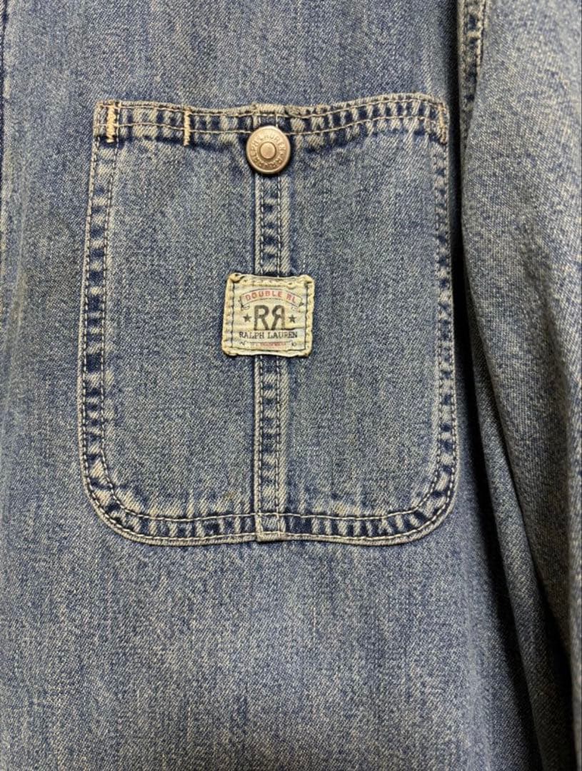 RRLダブルアールエル 90's USA製　三ツ星タグ　デニムカバーオール　L