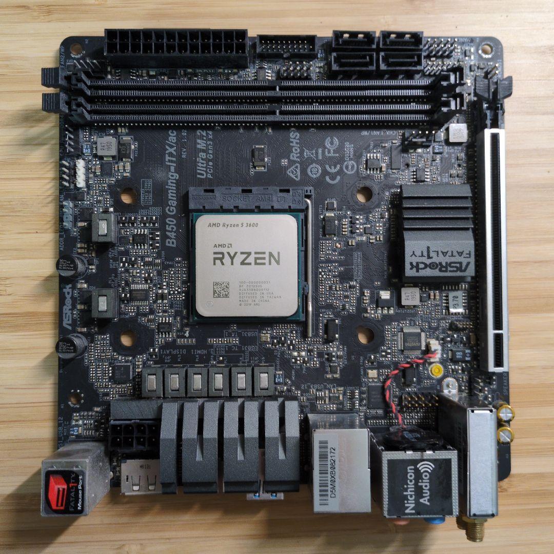 AMD Ryzen 5 3600＋B450 Gaming ITX(ジャンク品)