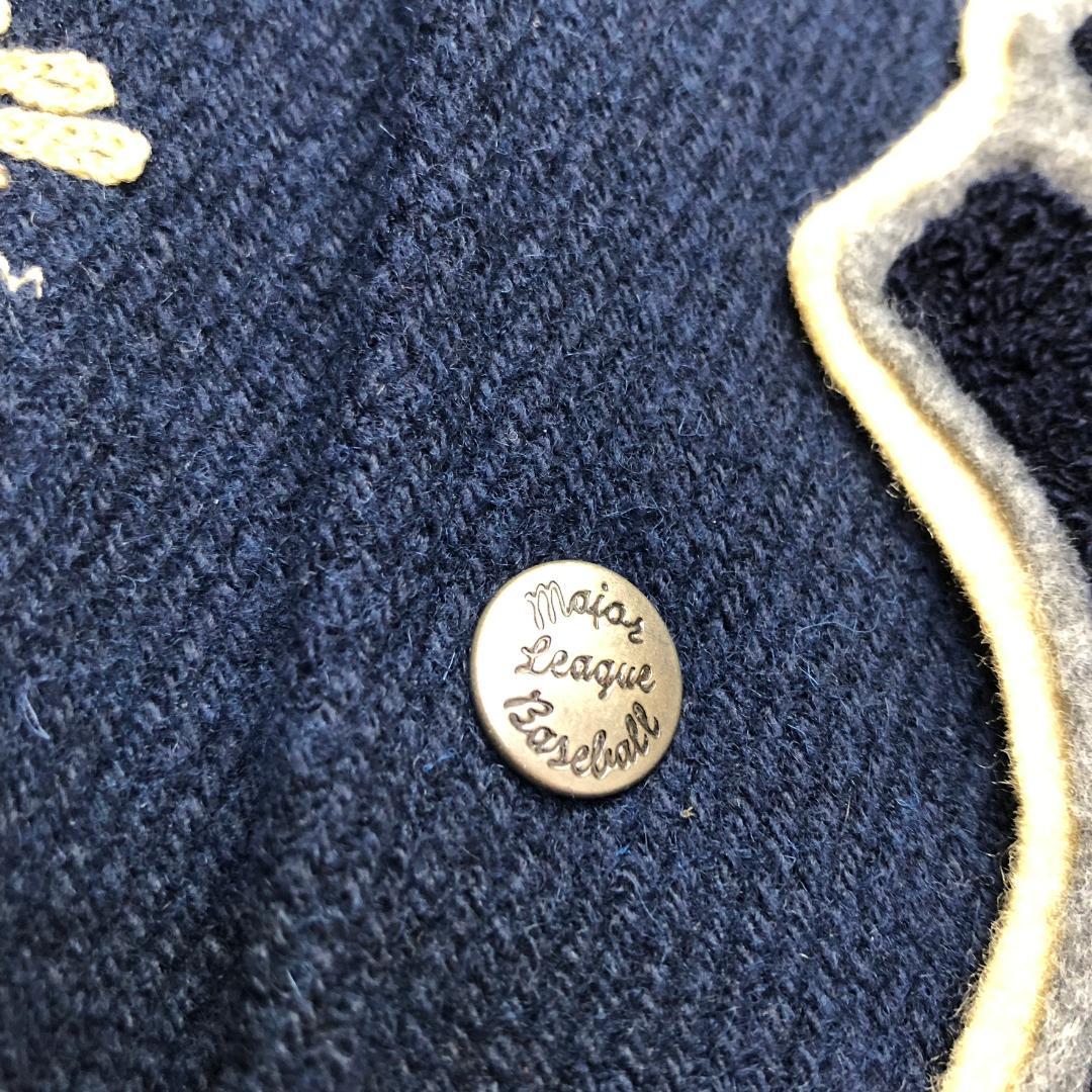 UNIQLO 00s ヤンキース コラボ ウールスタジャン 牛革レザー切替 刺繍