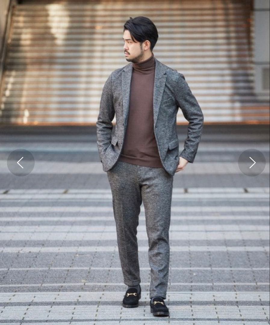 EDIFICE CW ジャージー チェック 2B ジャケット