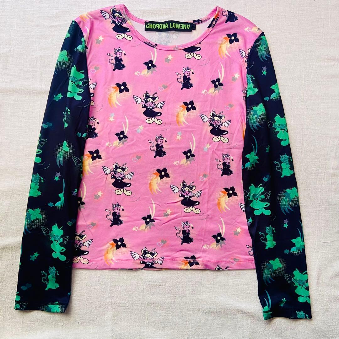 CHOPOVA LOWENA Neon Swoosh Fitted Top 長袖