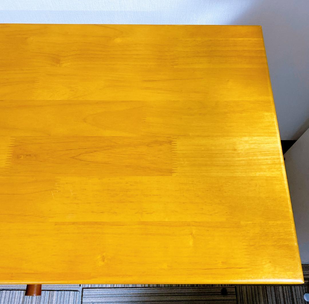 北欧 デスク 木製 天然木 スリムデスク 引き出し付 ナチュラルテイスト