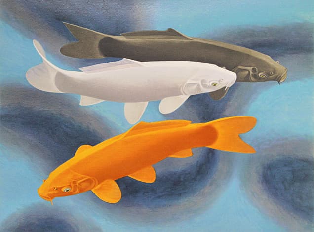 杉山寧 【鯉〈瀅（えい）〉】 リトグラフ