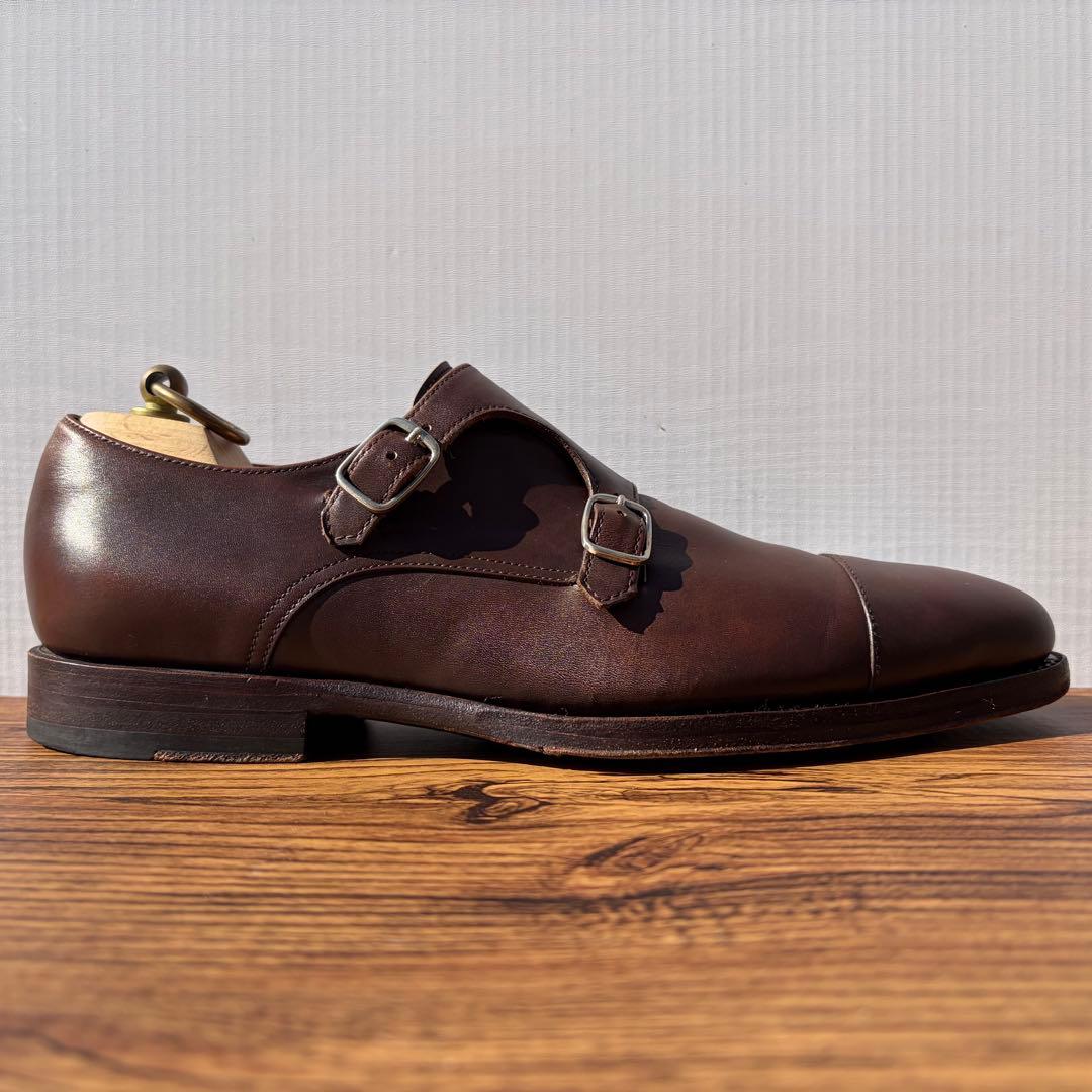 ジャランスリウァヤ ダブルモンクストラップ 27.5cm ブラウン 革靴