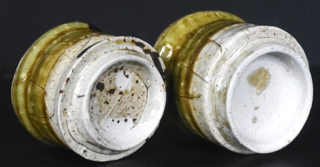 G*i様 常滑焼の巨匠 鯉江良二作 本物保障　ぐい飲み ２客 2503031