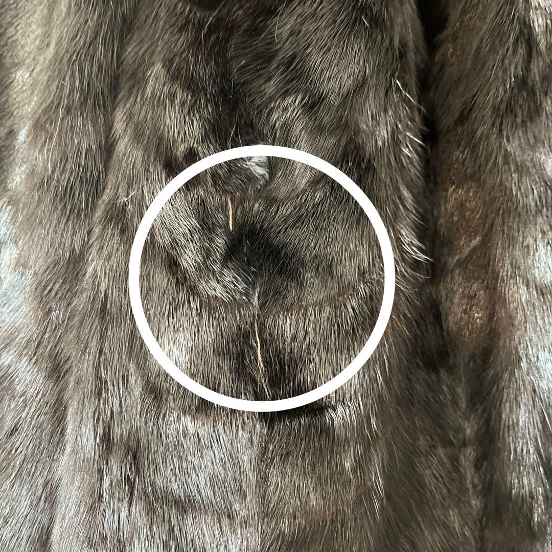 サガミンク　高級リアルミンクファーコート　ショート丈 黒 M 上質　毛皮　短丈