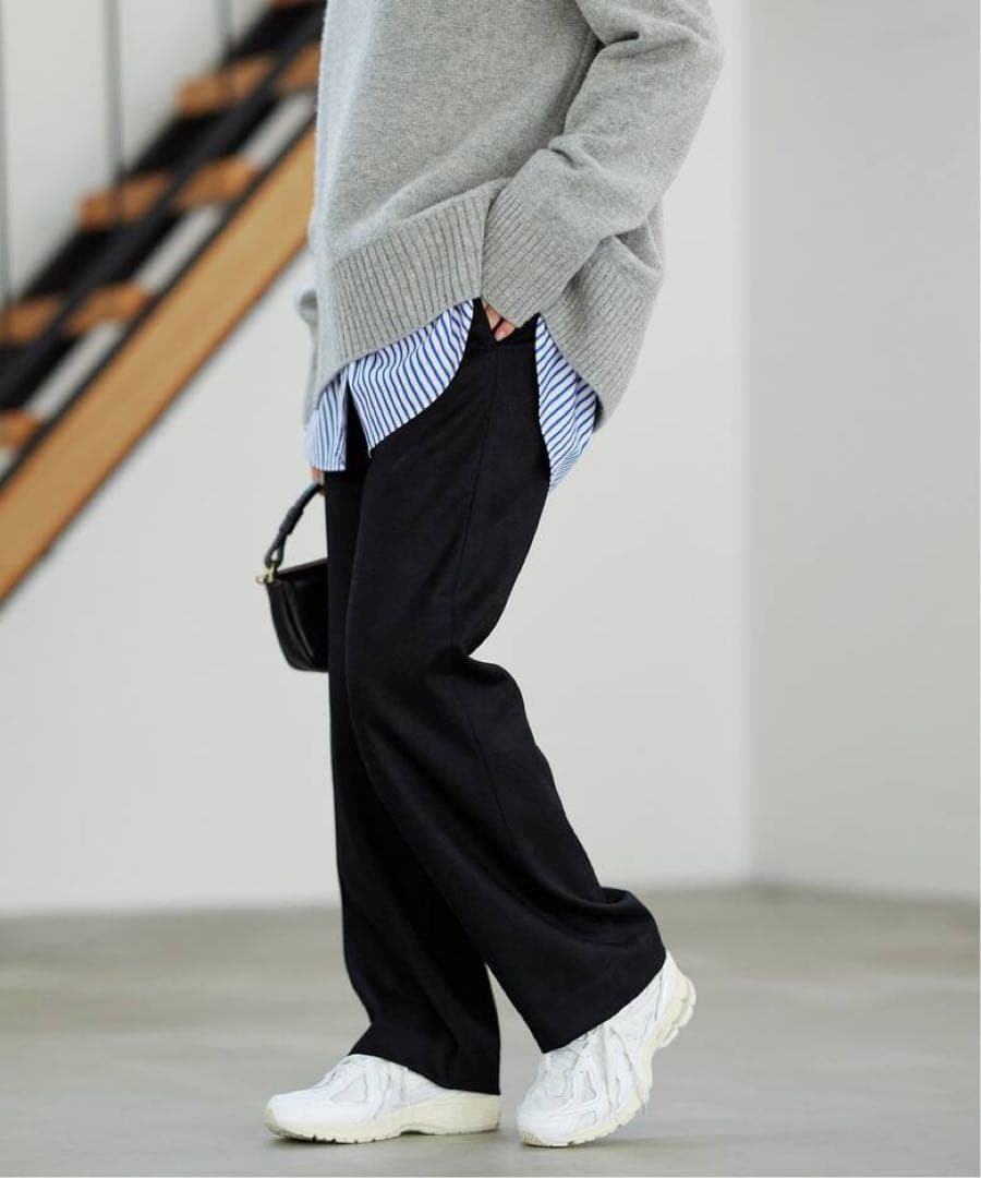 美品　FRAMeWORK ウォッシャブルサキソニーイージーパンツ