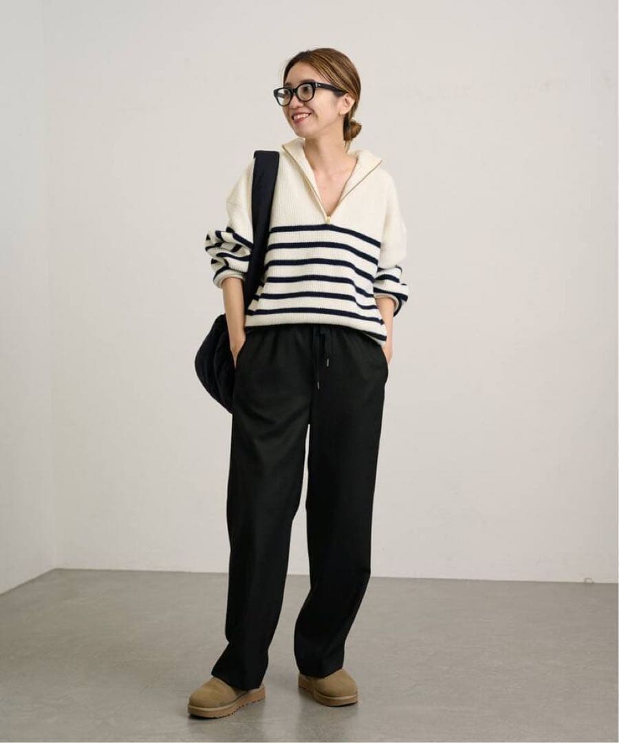 美品　FRAMeWORK ウォッシャブルサキソニーイージーパンツ