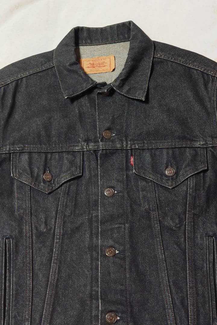 極美品　80s USA製 先染めブラック　リーバイス　70506 44R