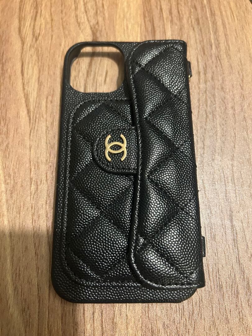 Chanel デザインブラック iPhone用ケース