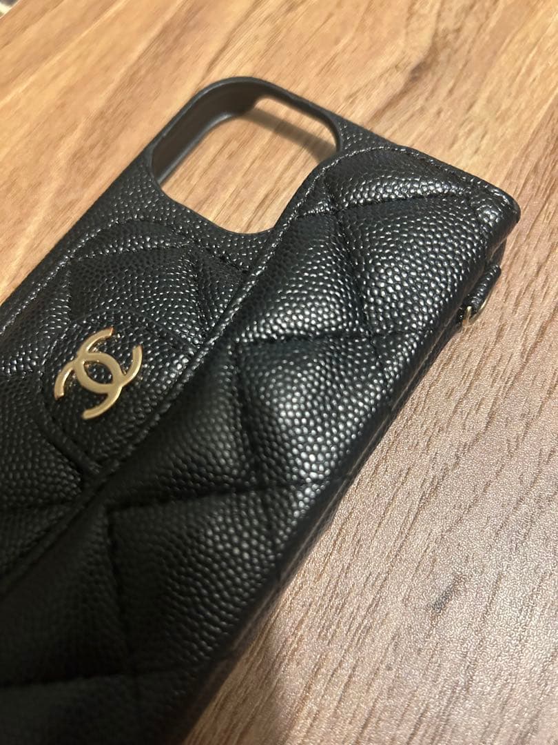 Chanel デザインブラック iPhone用ケース