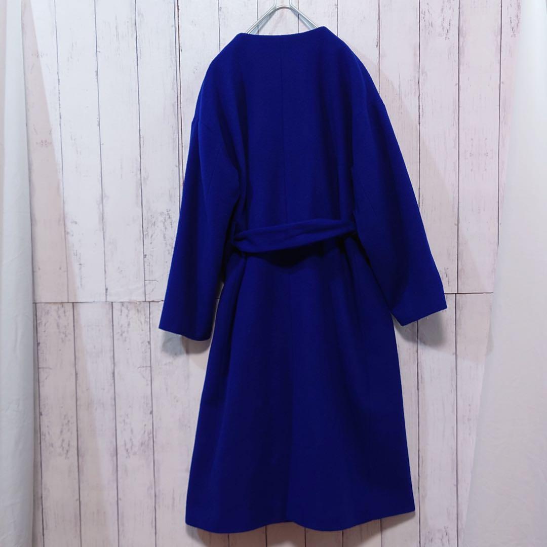 アーバンリサーチ ノーカラーVネックウールコート