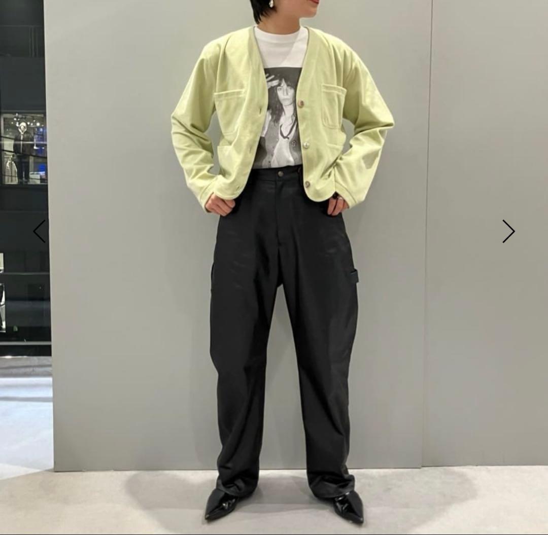 今期2026春夏<6（ROKU）＞ベロア カラーカーディガン