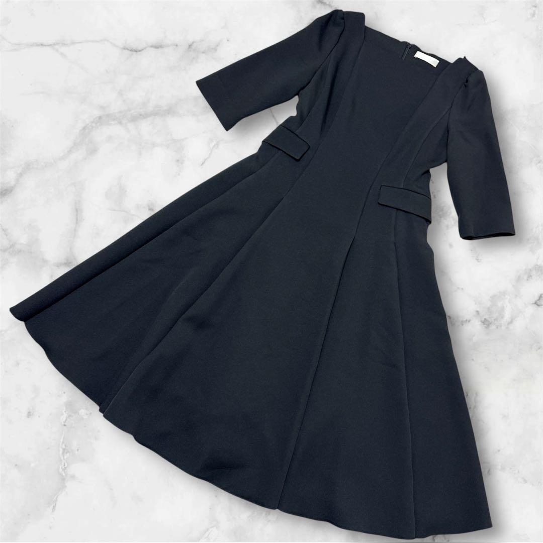 極美品❤️CELFORD トリプルクロスワンピース ロングワンピース 黒 38 M