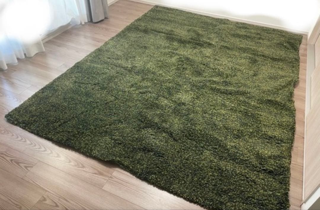 IKEA ラグマット VINDUM ヴィンドゥム グリーン