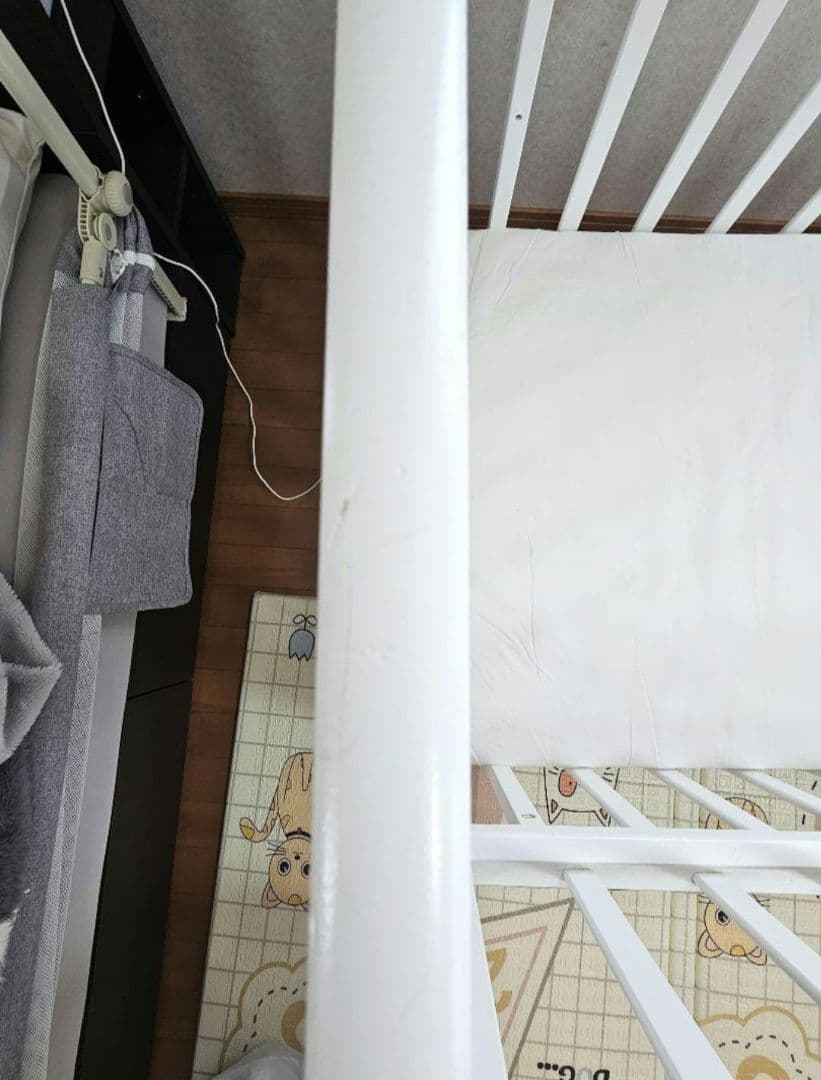 【再出品】木製ベビーベッド ホワイト