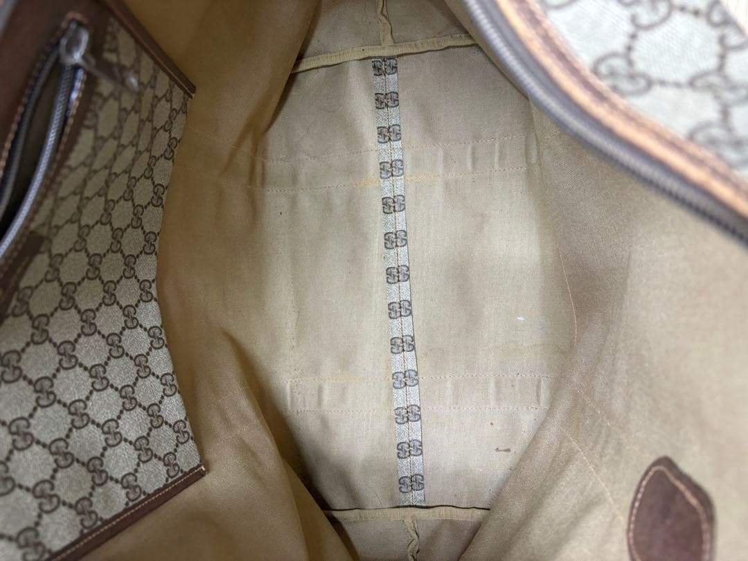 GUCCI グッチ ボストンバッグ GG柄 シェリーライン オールドグッチ