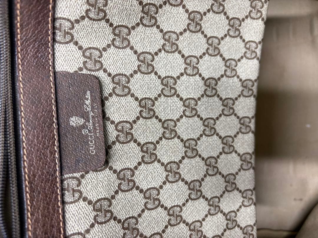 GUCCI グッチ ボストンバッグ GG柄 シェリーライン オールドグッチ