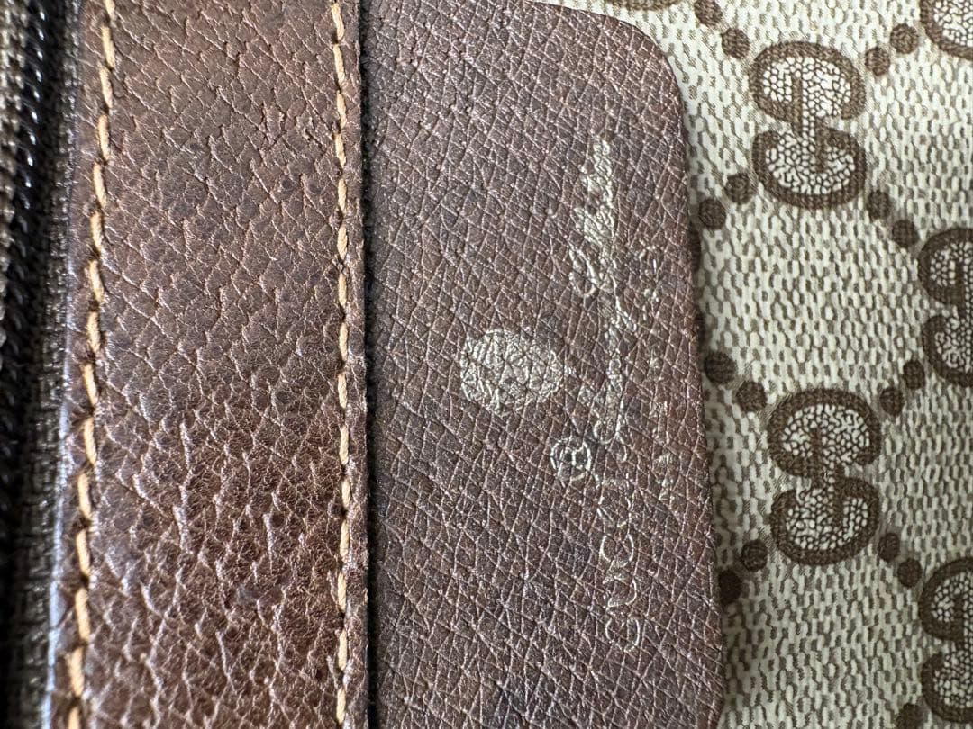 GUCCI グッチ ボストンバッグ GG柄 シェリーライン オールドグッチ