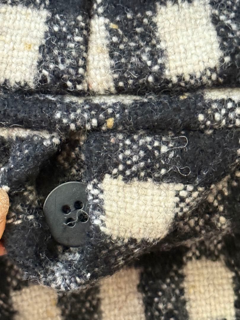 チェック柄ハイウエストワイドパンツ