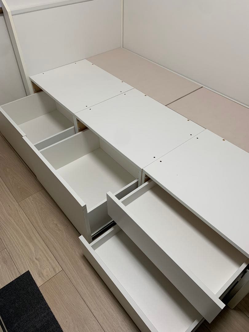 スープカレー様お引き取り専用‼️ ニトリ　シングルベッド　フレーム　大容量収納