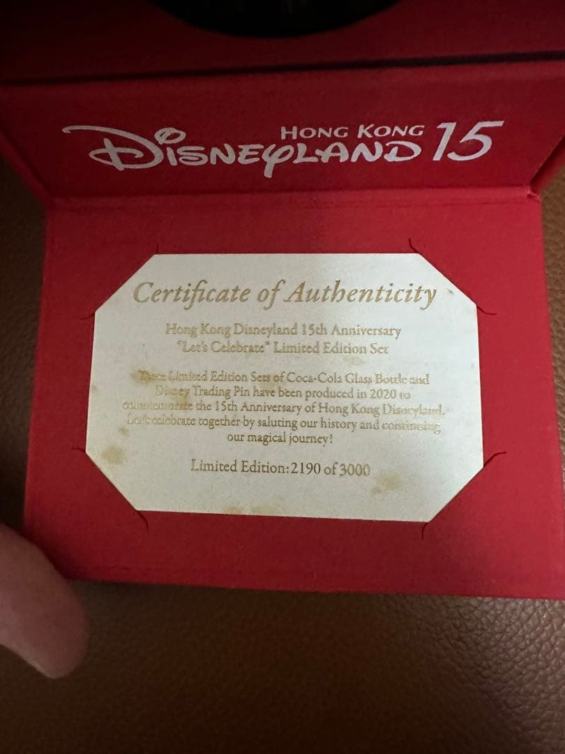 香港ディズニーランド15周年記念ボトル　コカ・コーラ　Coca-Cola
