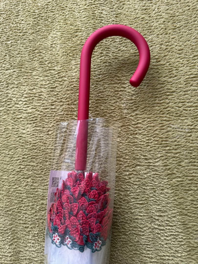 【ストロベリー】近沢レース ハッピーレースアンブレラ 春摘みいちご レッド