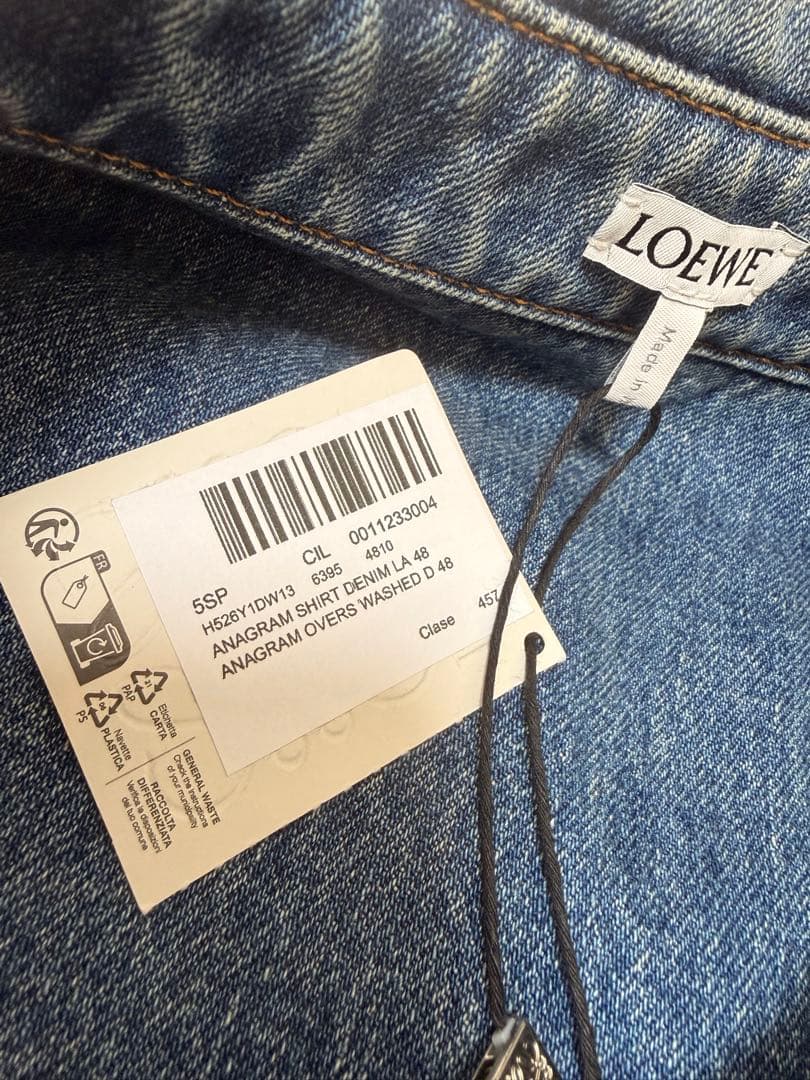 新品 LOEWE メンズ アナグラム オーバー デニム ジャケット