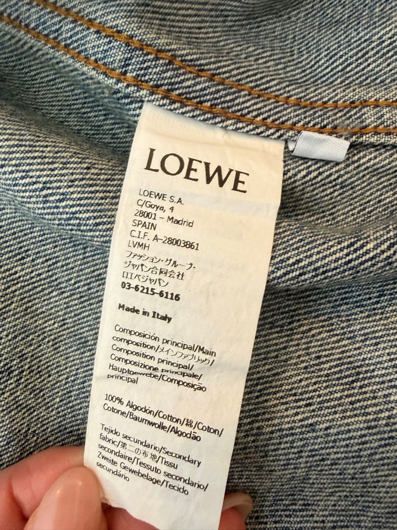 新品 LOEWE メンズ アナグラム オーバー デニム ジャケット