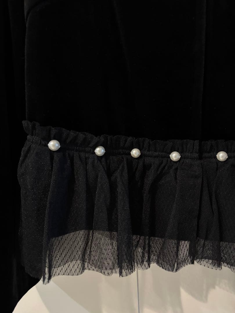 ▪️新品・未着用▪️Rene 黒　ベロア　ジャケット　パール　36▪️ルネ