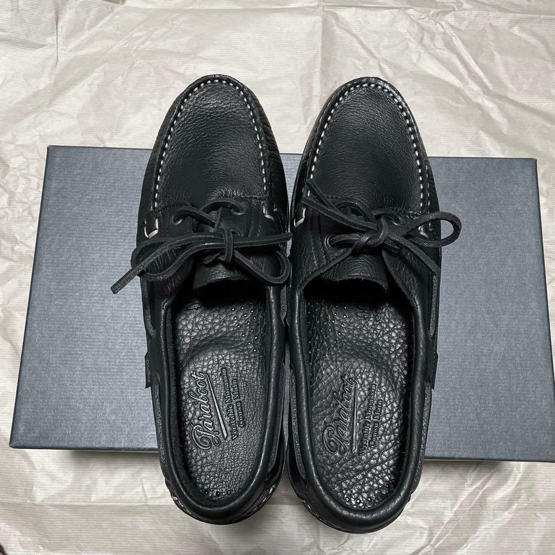 【未使用品(新品)】パラブーツ バース(デッキシューズ) カーフグレインレザー