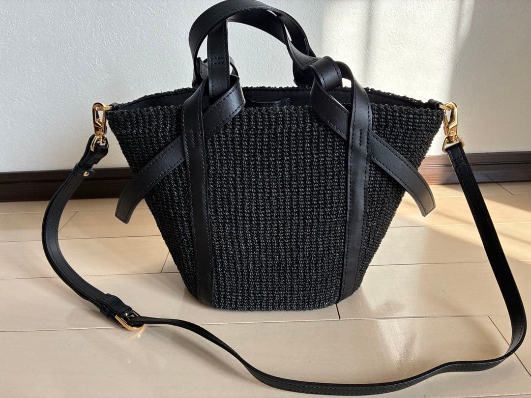 VIOLADORO 黒 かごバッグ トートバッグ