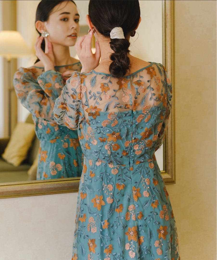 カスタネ　embroidery organdy dress オケージョンドレス