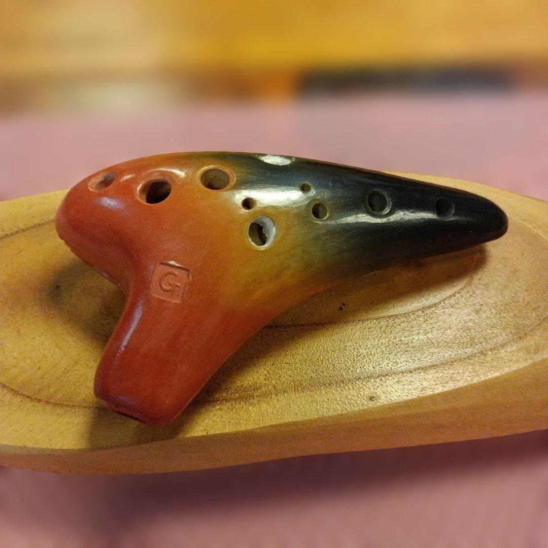 オカリナ 森の音 オレンジと黒のグラデーション SG管 ソプラノG