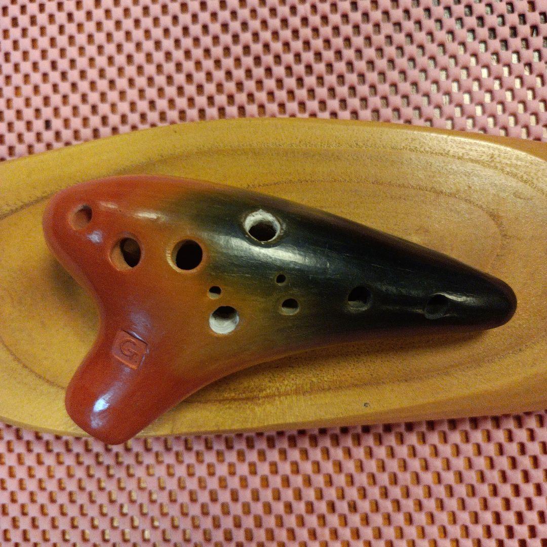 オカリナ 森の音 オレンジと黒のグラデーション SG管 ソプラノG