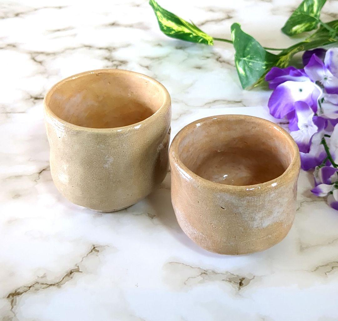 絆様ご成約❢ 水月窯　竹本輝夫　愛媛松山　天神蟹　夫婦湯呑　楽山焼　✳️未使用