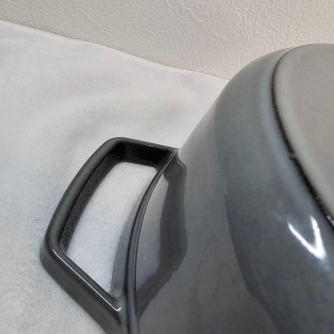 STAUB ストウブ ラ・ココット 22CM 鉄物 両手鍋 グレー