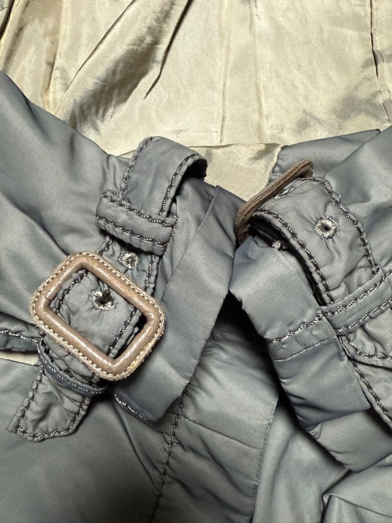 美品　イッセイミヤケ　ナイロンコート　カーキ