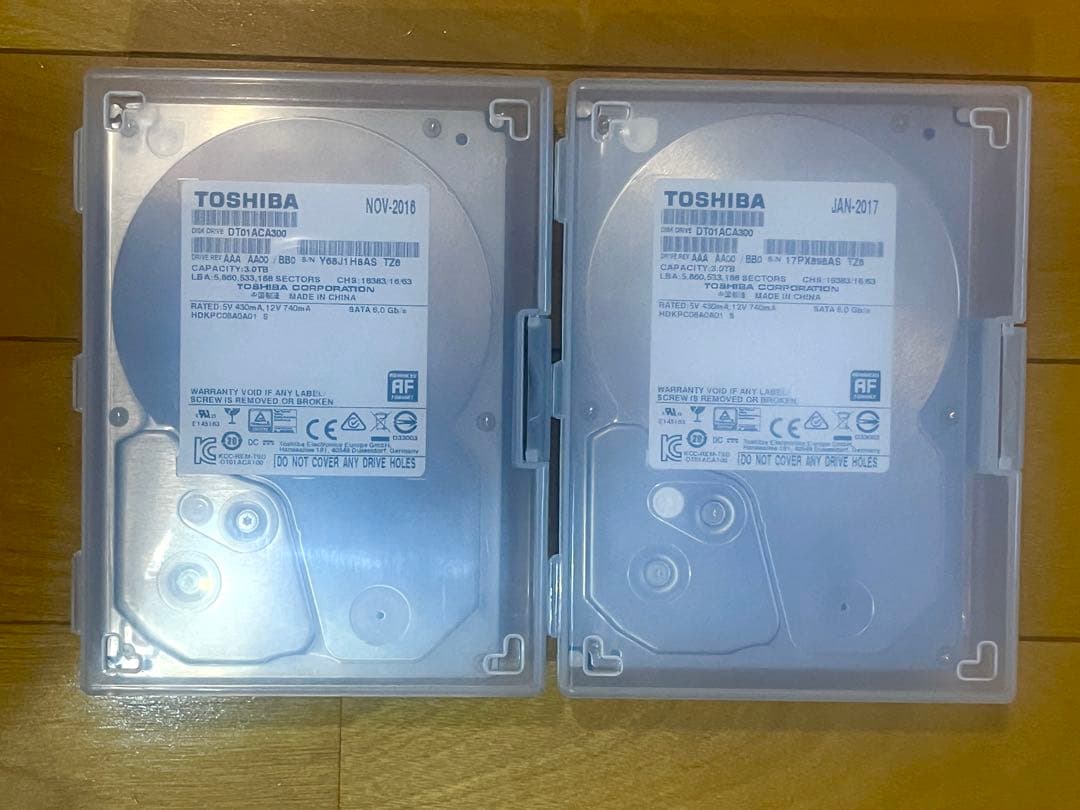 TOSHIBA ハードディスク 3.0TB HDD×2個セット