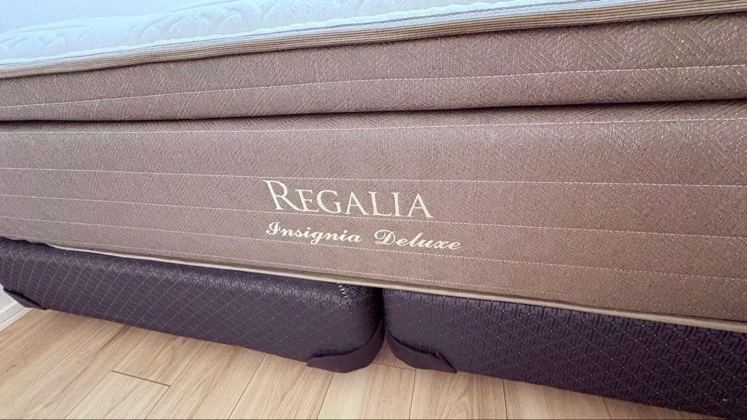 【レガリア】キングスダウン　マットレス&ボトム　クイーンロングサイズ