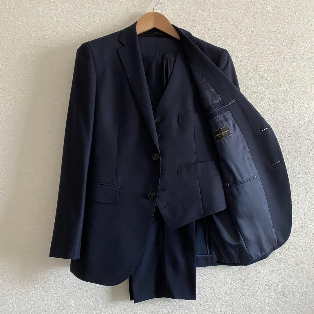 【ザスーツカンパニー】スリーピース セットアップ スーツ ネイビー