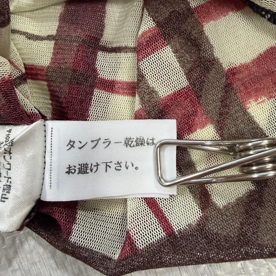 Jean Paul Gaultier パワーネット チェック シアー 長袖シャツ