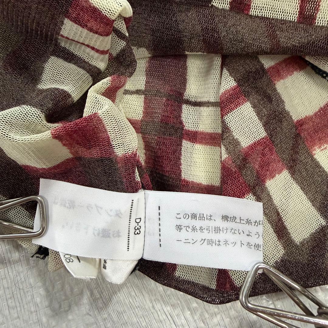 Jean Paul Gaultier パワーネット チェック シアー 長袖シャツ