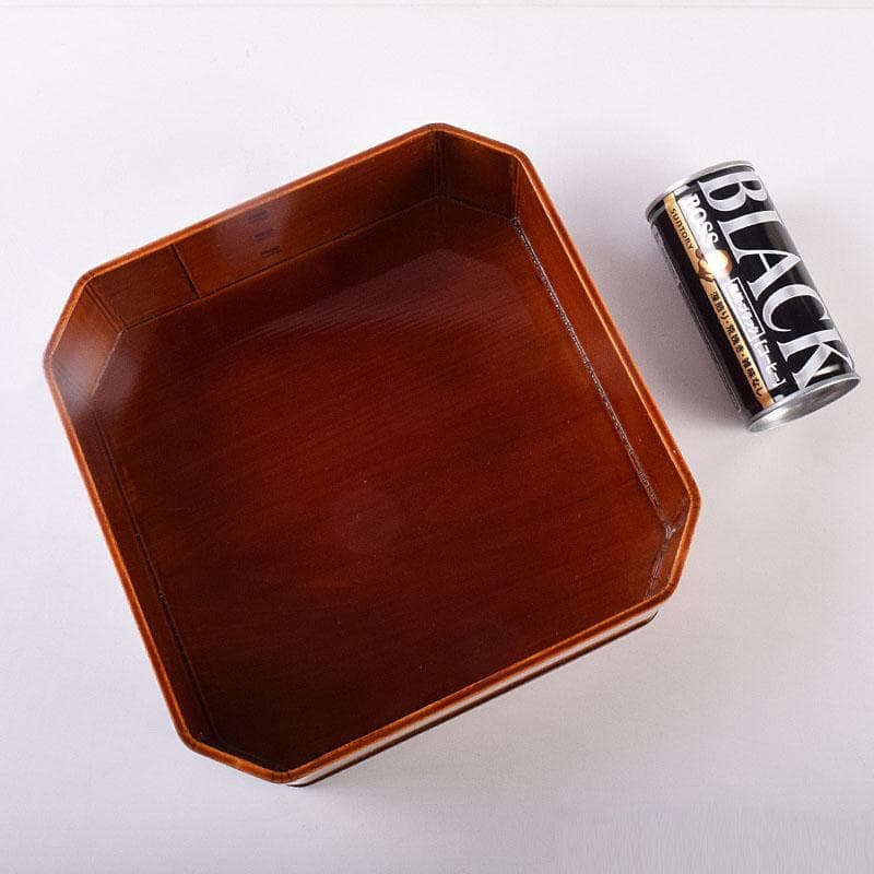 塗師　木村表恵作　木製漆器　大徳寺重　四方五段重箱　共箱　V　R8911H