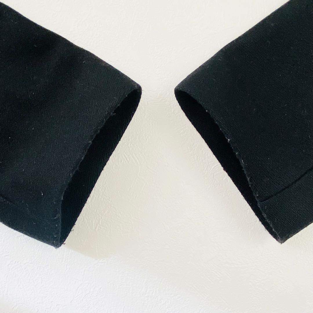 2961A美品　セオリー　スタンドカラーショートウールコート 黒 大きいサイズ