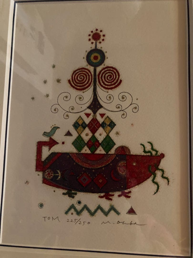 m. oba ペーパースクリーン版画ネズミTOM & Mari 23/250