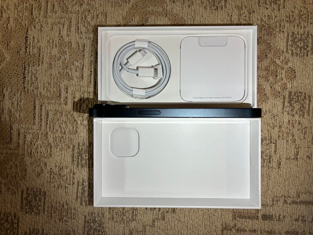 Apple iPhone14 ブラック 128GB本体 充電ケーブル付き