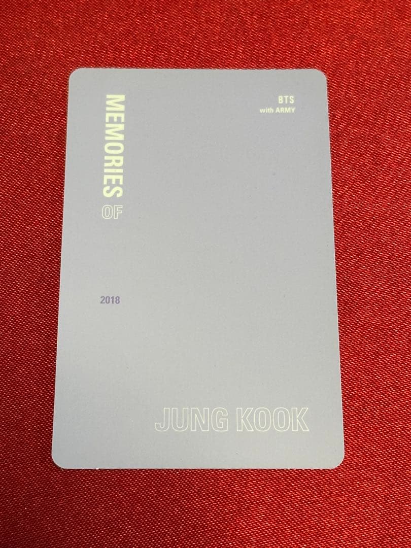 BTS 2018 memories ジョングク ブルーレイ　公式　トレカ